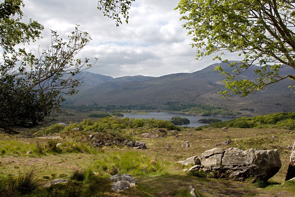 Killarney National Park ierland eire natuur natuurgebied hdr Ladies View Ring of Kerry County irish Lough Leane lake
